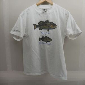 VTG Single Stitch My Fish Husbands Fish 90s Large Mouth Size Large Shirt